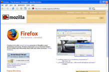 FireFox homepage